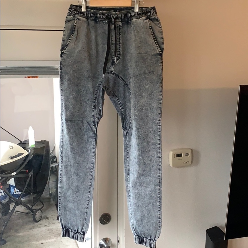 Zanerobe Acid Wash Gray Jogger Sweatpants
